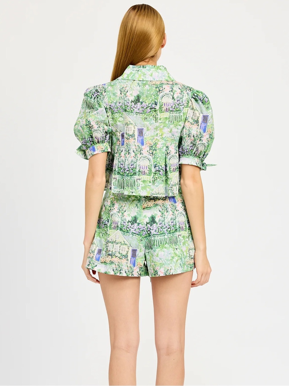 En Saison Green Floral Mini Dress Set - Picture 5 of 11